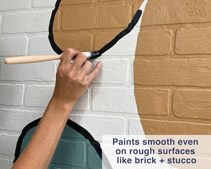 Zibra 3 PC Detail Paint Brush Set with Assorted Paint Brushes for Murals, 1" Square, Round, Triangle