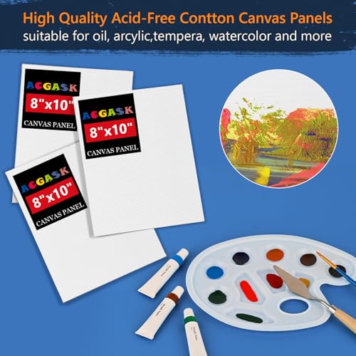 ACKASK Painting Kits for Adults Kids,Acrylic Paint Canvas Easel Set,30 Pcs Drawing Painting Supplies Art Kit,12 Paints,10 Painting Brushes,Palettes Etc,Art Set Art Supplies for Kids Adults Artists - style: 30 PCS Painting Kits