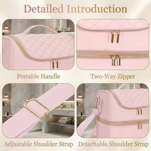 Nail Polish Organizer Case Holds 45 Bottles & Nail Lamp, Large Capacity Nail Tech Bag, Portable Nail Supplies Storage for Travel, Manicurist & Nail Artist Gift