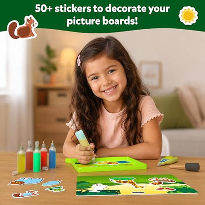 Skillmatics Sand Art Activity - Mess-Controlled DIY Animal Craft Kit with 50+ Colorful Stickers, Creative Arts & Crafts for Kids, Fun Hands-On Activity, Gifts for Ages 4, 5, 6, 7, 8, 9, 10 - style: Animals