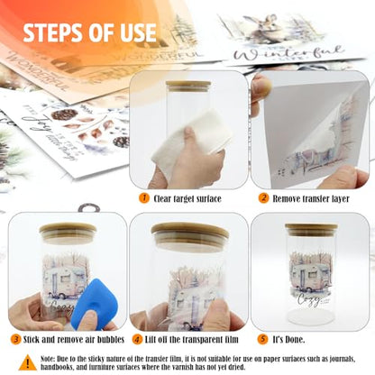 ZMRU 24 Sheets of Watercolor Style Rub on Transfers for Crafts - Perfect for Glass, Porcelain, Leather, Canvas, and Fabric Projects - IOD Transfers Included,3 * 3inch (Yellow Daffodil) - style: Yellow Daffodil