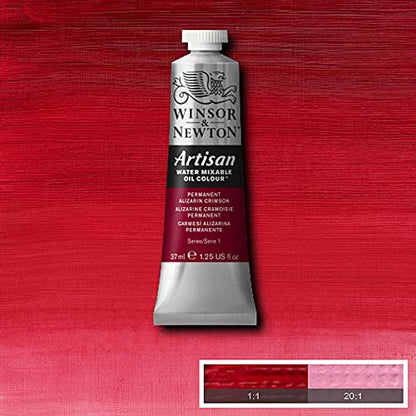 Winsor & Newton Artisan Water Mixable Oil Colour, 1.25-oz (37ml), Permanent Alizarin Crimson - color: Permanent Alizarin Crimson, style: 1.25-oz