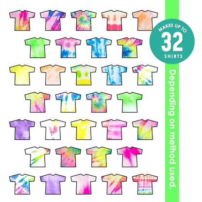 SEI 16 Pack Neon Tie Dye Spray Kit, Tye Dye Kits for Large Groups, Pre-Mixed Water Based Fabric Dye, Spray Bottle Included, Spray Paint for Clothes - color: Neon 16 pack