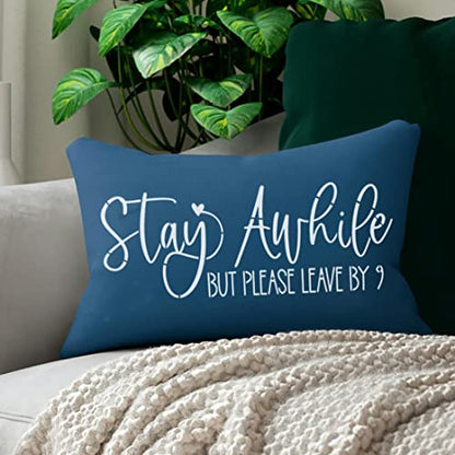 Funny Welcome Stencils for Painting Sarcastic Round Stencil Large Gather Stay Awhile Templates for Door Hanger,Doormat, Porch Sign, Wreath - style: Funny