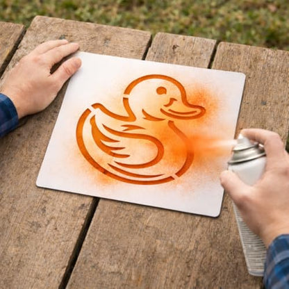 Rubber Duck Stencil – Reusable Duckling Art Stencil for Painting, Crafting and DIY Projects (3 Pcs Set) - style: Rubber Duck