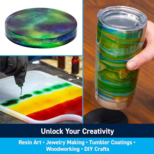 TotalBoat Alcohol Ink Set | 24 Vibrant Resin Dye Bottles | Concentrated, Fast-Drying Alcohol-Based Pigments for Epoxy Resin, Art, Jewelry, Tumblers, and DIY Crafts