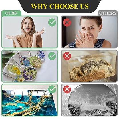 68OZ 3×UV Resistant Resin Kit,No Bubble & Crystal Clear Epoxy Resin for Coating, Casting, Table Top,DIY, Bar Top, River Tables, Resin Art, Wood with High Gloss Finish - size: 68 OZ