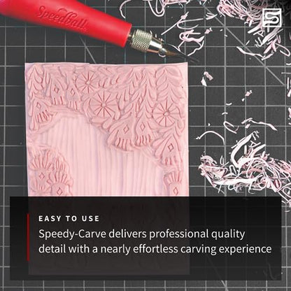 Speedball Deluxe Block Printing Kit - Includes Inks, Brayer, Bench Hook, Lino Handle and Cutters, Speedy-Carve Block, Mounted Linoleum Block (3472) - size: Deluxe Block Paper Kit