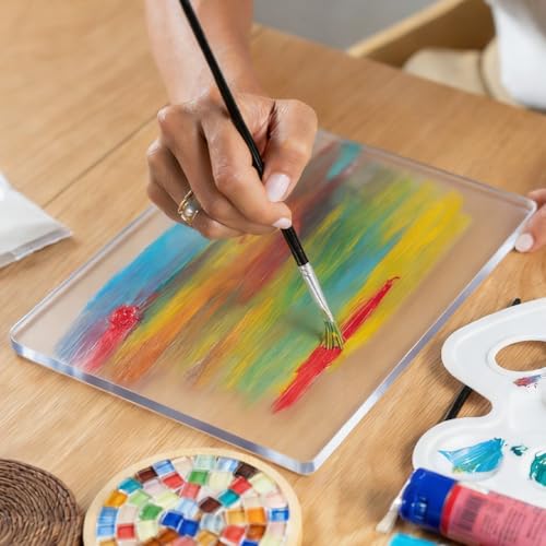 SUPERFINDINGS 17.5x12.6cm Gel Press Monoprinting Plate Clear Gel Monoprinting Plate Reusable Gels Printing Plates Printmaking Supplies for Card Making Arts and Crafts Scrapbooking and Journaling - size: 6.89"x4.96"