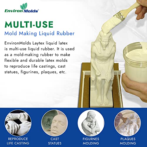 EnvironMolds LayTex Liquid Latex Mold Making Rubber, 1-Gallon