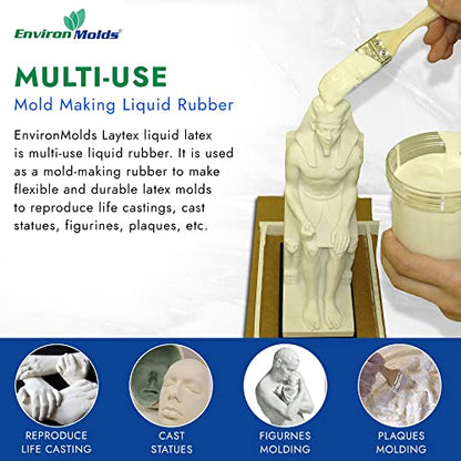 EnvironMolds LayTex Liquid Latex Mold Making Rubber, 1-Gallon