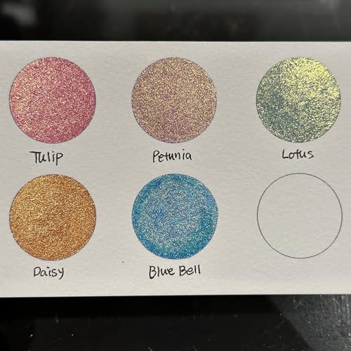 IUILE Handmade Watercolor Paints - Flower Field Half Pan Set (5 colors) - color: Flower Field