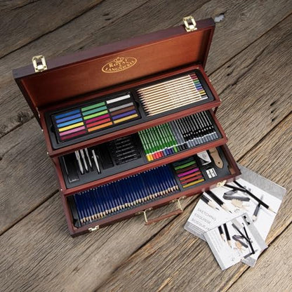 Royal & Langnickel Premier Sketching and Drawing Deluxe Art Set, 134-Piece