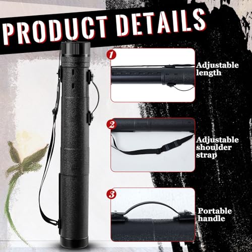 4 Pcs Large Extendable Poster Tubes from 30'' to 49' with Strap Poster Carrying Case Telescoping Tube Portable Blueprint for Posters, Blueprints, Artwork, Map Storage(Hardened Style) - style: Hardened Style