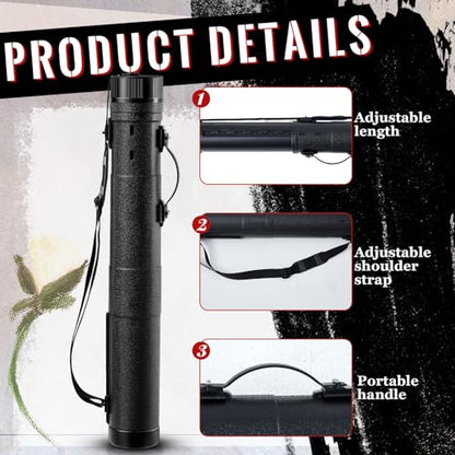 4 Pcs Large Extendable Poster Tubes from 30'' to 49' with Strap Poster Carrying Case Telescoping Tube Portable Blueprint for Posters, Blueprints, Artwork, Map Storage(Hardened Style) - style: Hardened Style