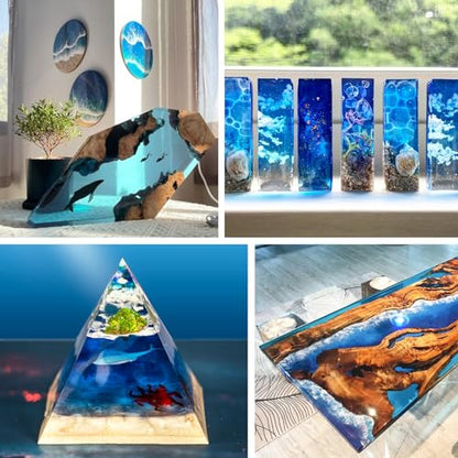 LET'S RESIN EPOXY RESIN Deep Pour Epoxy Resin, 51OZ 2-4 inch Clear Epoxy Resin Kit,Bubble Free Low Odor 2:1 Low Viscosity Casting for River Table,Wood,Flower Preservation, Art Crafts