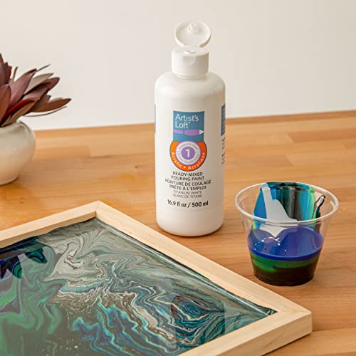 Artist's Loft Acrylic Ready-Mixed Pouring Paint - color: Titanium White