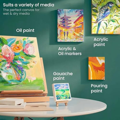 Cotton Canvas Roll, Primed Linen Canvas Roll 0.28-1.08m Wide 5m Long for Acrylic and Oil Painting(Linen 0.28M X 5M) - color: Linen 0.28M X 5M