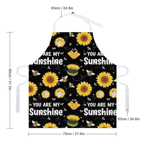 Cooking Apron for Adults with Pockets, Waterproof Oil Resistant Bib for Kitchen Restaurant BBQ Baking - color: Style (337)