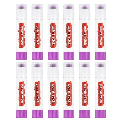 PATIKIL Tempera Paint Sticks, 12 Pcs Solid Tempera Paints Sticks Washable Bulk Markers Pen Quick Drying for Artists Beginners Art Supplies, Pink - color: Pink