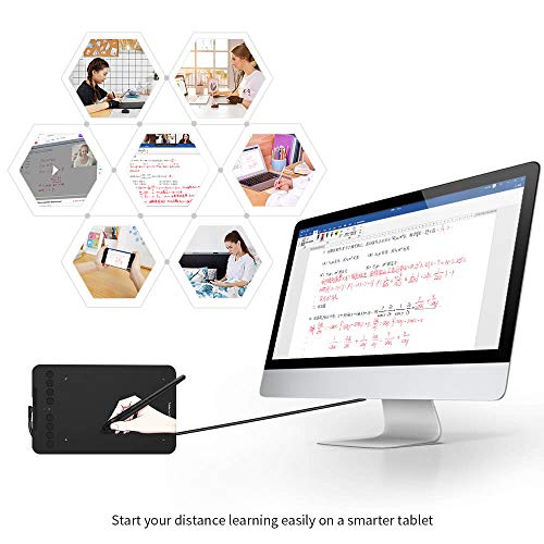 Wireless Drawing Tablet XPPen Deco mini7W Graphic Tablet Pen Tablet with 8192 Levels Pressure, 7 x 4 inch Artist Tablet for Online Teaching/E-Learning Compatible with Window/Mac/Android/Chrome/Linux - size: 7 Inch