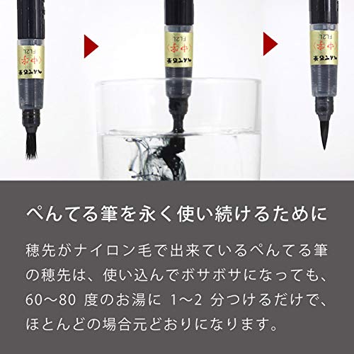 Pentel Fude Brush Pen, Extra Fine (XFL2F) - size: 1 Count (Pack of 1), style: Pen