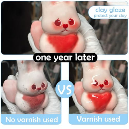 500ml Air Dry Clay Glaze, Air Dry Clay Varnish Can Not Only Used to Prevent Clay Cracking, Scratches, and Wear, Polymer Clay Glaze Can Also Having a Gloss Glaze Effect (Gloss) - size: B4-500ml-gloss