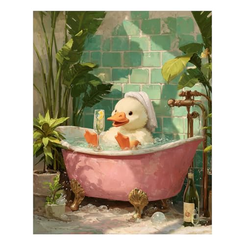 Reivworl Duck Paint by Numbers Kit for Adults Beginner, Duck Paint by Number for Adult, Painting by Number Kits for Gifts and Wall Decor 16x20Inch - color: 08-Duck, size: Without Frame