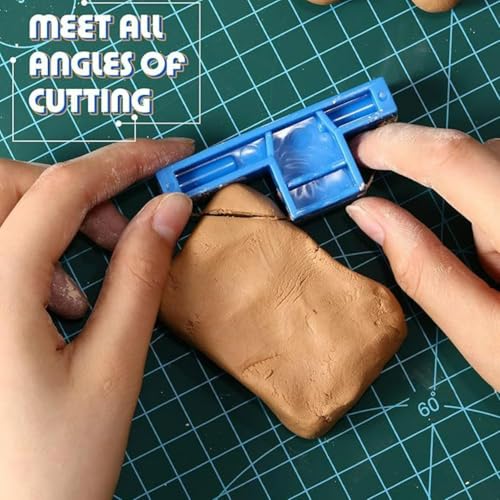 Clay Cutting Wire & Corner Trimmer Tool Set Stainless Steel Pottery Craft Knife for Sculpting Wedging and Shaping Clay (M) - size: M