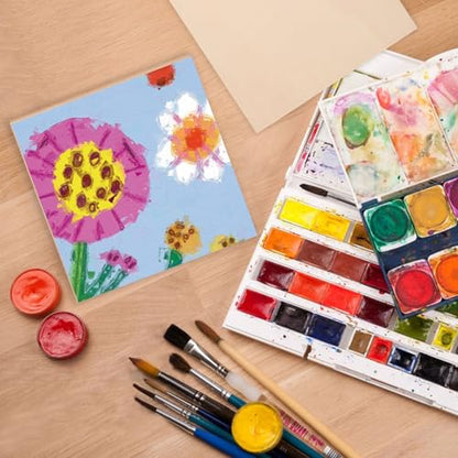 30 Pack 5.75 x 5.75 Square Wood Panel Boards - Unfinished Wood Canvas Boards for Painting, Square Wooden Panels for Painting Canvas, DIY Projects, Acrylic and Oil Painting