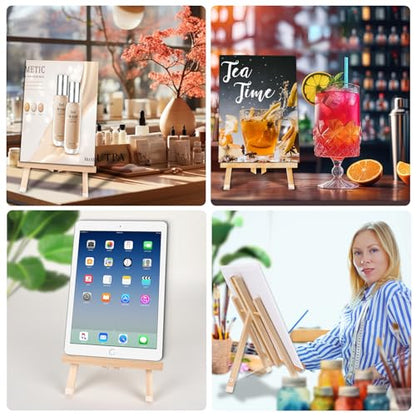 AROIC 8 Pack 15 Inch Wood Easels, Easel Stand for Painting Canvases, Art, and Crafts, Tripod, Painting Party Easel, Kids Student Table School Desktop, Portable Canvas Photo Picture Sign Holder. - style: 15"-8p