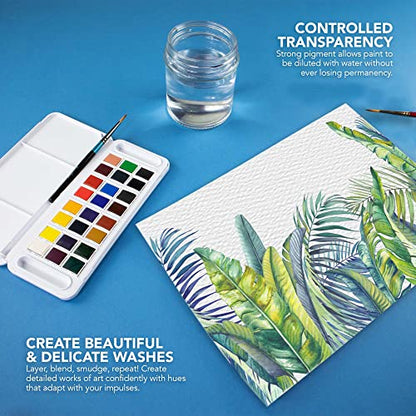 Daler Rowney Half Pan Travel Set, 25 Piece, Assorted Colors