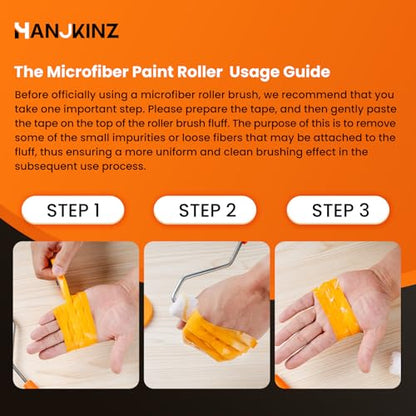 40 Pack Microfiber Paint Roller, 4 Inch and 6 Inch, Small Paint Roller Covers, 3/8 Inch Nap, Mini Paint Rollers for House Painting with Paint Roller Frame, Wall Painting Tool - size: 4 Inch & 6 Inch,40 Pack