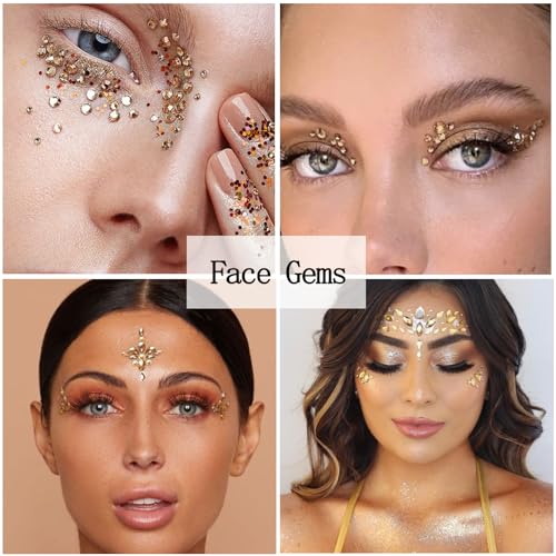 Nail Art Charms Rhinestones with Glue Gel Champagne Nail Rhinestones Supplies Accessories Gold Butterfly Multi Shape Crystal AB Rhinestone Nails Gems Jewelry for Women Nails Design - color: Colorful-25