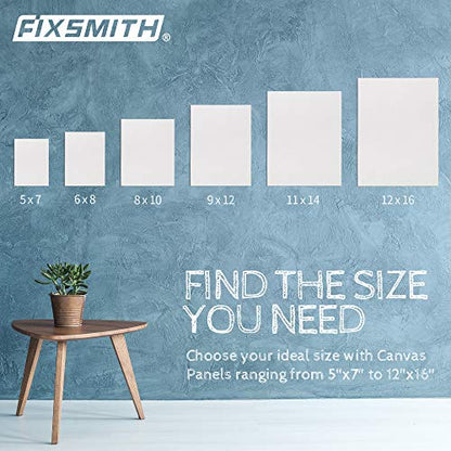 FIXSMITH Canvas Boards for Painting 11x14 Inch, Super Value 24 Pack Paint Canvases, White Blank Canvas Panels, 100% Cotton Primed Canvas for Painting, Painting Art Supplies - size: 11"×14"
