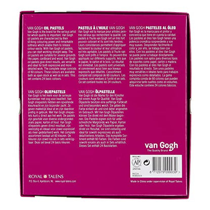 Van Gogh Oil Pastel, Round Full Stick, 24-Piece Set | Artist-Grade Oil Pastel Set for Creative Artwork, Rich Colors and Vibrant Pigments, Soft Texture for Smooth Blending - style: 24-Piece Set, General Selection