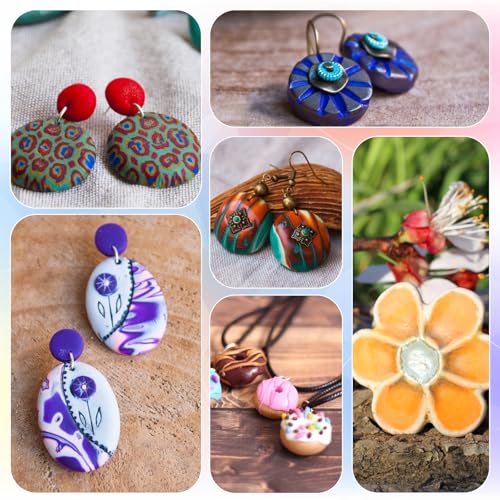 8 Pcs Polymer Clay Cutters, Many Sizes Stainless Steel Round Clay Cutters Shapes, Cutter Indentation Punch Tools for Pottery Craft Handmade
