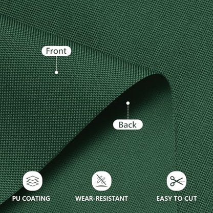 Waterproof Canvas Fabric by The Yard 58inch 600D Upholstery Material Polyester Fabric Outdoor Water Resistant Fabric for Sewing Chair Patio Cushion Purse Bag Interior, Pre Cut 1 Yard Green
