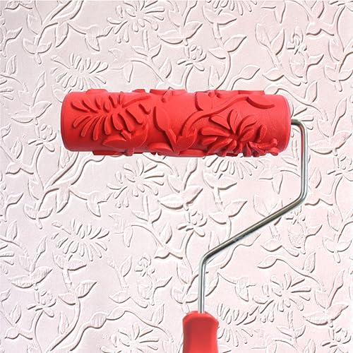 Nichiyo 7'' Texture Roller DIY Decorative Art Pattern Paint Roller Rubber Roller for Walls, Furnitures and Floors Decoration(EG288T) - color: EG288T