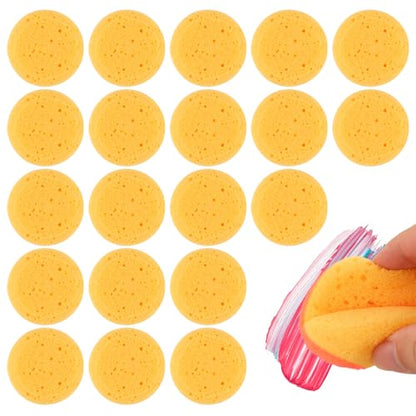 20 PCS Round Pottery Sponges for Clay & Painting- 2.8 Inch Durable Synthetic Sponges, Elasticity Ceramic Clay Sponge, Round Cleaning Water Absorption Soap Sponge for Crafts Household Use and More