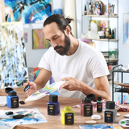 ARTEZA Acrylic Paint, A100 Lemon Yellow, 16.9 fl oz, 500ml Jar, Opaque, Quick-Drying, Acrylic Paints for Painting on Canvas, Paper, Wood - color: A100 Lemon Yellow, size: 16.9 Fl Oz (Pack of 1)