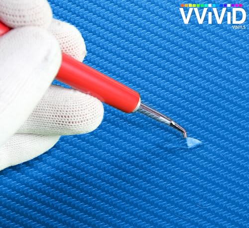 VViViD Craft 3D Carbon Fiber Textured Vinyl Sheet 1ft x 5ft for Silhouette, Cricut and Cameo Machines Including 12" x 12" Sheet of Transfer Paper (Red) - color: Red