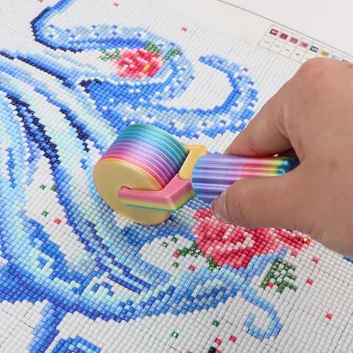 Diamond Painting Macaron Colours Roller, Pressure Roller for Diamond Art Canvas, Flatten and Secure Diamonds Easily, DIY Diamond Painting Accessories - color: macaron