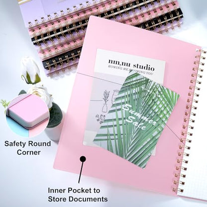Yoment Graph Paper Notebook Spiral Notebook 8.5 x 11 A4 Large Grid Paper Notebooks, 100 GSM Thick Graph Paper, Plastic Cover Graphing Notebook for Work School Engineering, A4 Pink - color: Pink, style: E - Graph - A4
