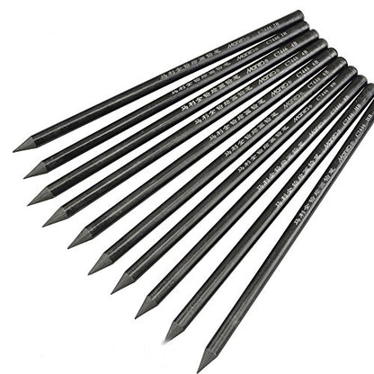 LI-GELISI Artist Woodless Graphite Charcoal Sticks Charcoal Sketching Pencil 24 Piece (Whole Lead Core 6B)