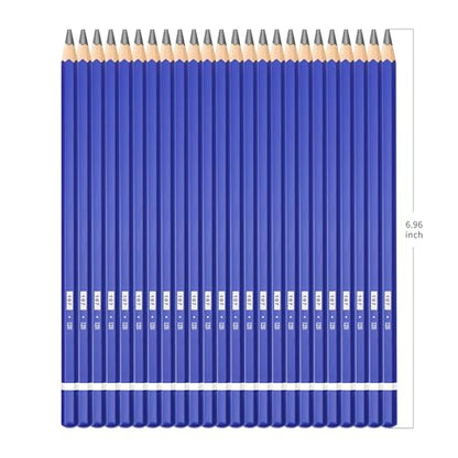 XDT#12B Drawing Pencils 24 Piece Set, Pro Art Graphite Sketching&Shading Supplies, Ideal For Kid Beginner Student Adults Artist - color: 12B 28 Pc Set