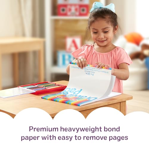 Melissa & Doug Drawing Paper, Sketch Pad, 3-Pack Bundle for Coloring, Writing or Painting (9 x 12 inches) - 50 Sheets Each, Kids Drawing Pad & Art Supplies for Kids Ages 3+ - FSC Certified