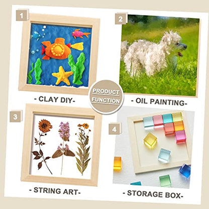 Kathfly 24 Pcs 6x6'' Wood Panel Boards, Unfinished Wood Canvas Panels for Painting Crafts DIY Drawing Pouring Art Projects - size: 6 x 6 Inch