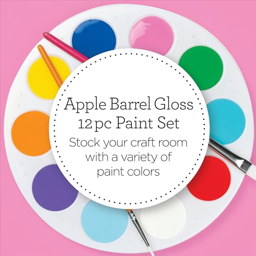 Apple Barrel Acrylic Craft Paint Set, Fiesta, Includes 12 Colors with a Gloss Finish