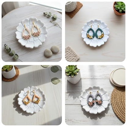 GOTO CLAY TOOLS Trinket Dish Cutter for Polymer Clay, Flower Trinket Dish Cutter, 4 inch Length, Embossed Polymer Clay Cutters, Sharp Edge - color: FLOWER